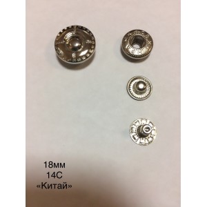 Кнопка китай 18мм (14С) никель